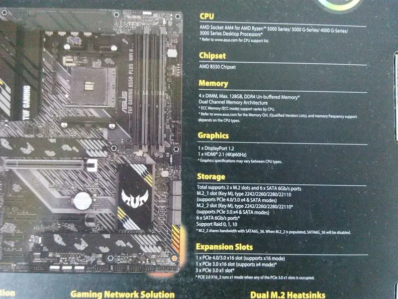 ASUS B550 Plus Wi-Fi II мощная плата для AMD AM4 8 ASUS B550 Plus Wi-Fi II мощная плата для AMD AM4 8