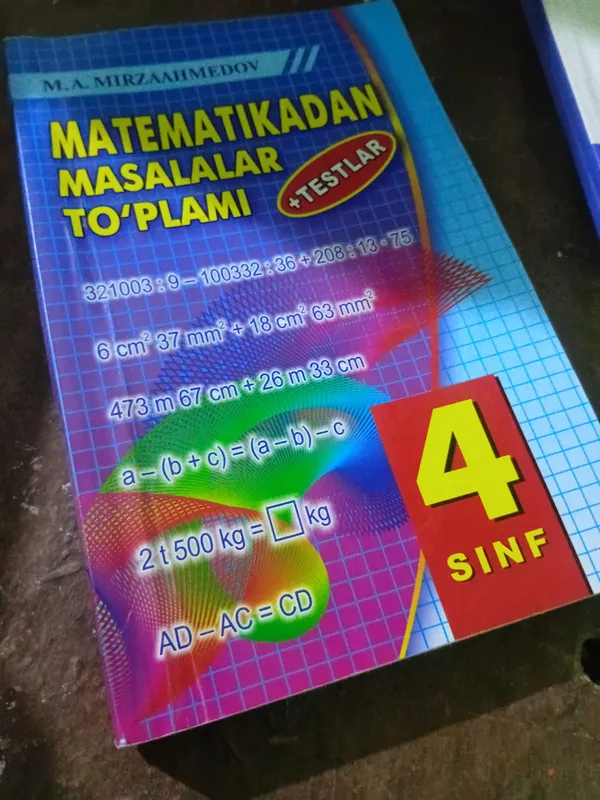 4 sinf misol va masalalar toʻplami +testlar