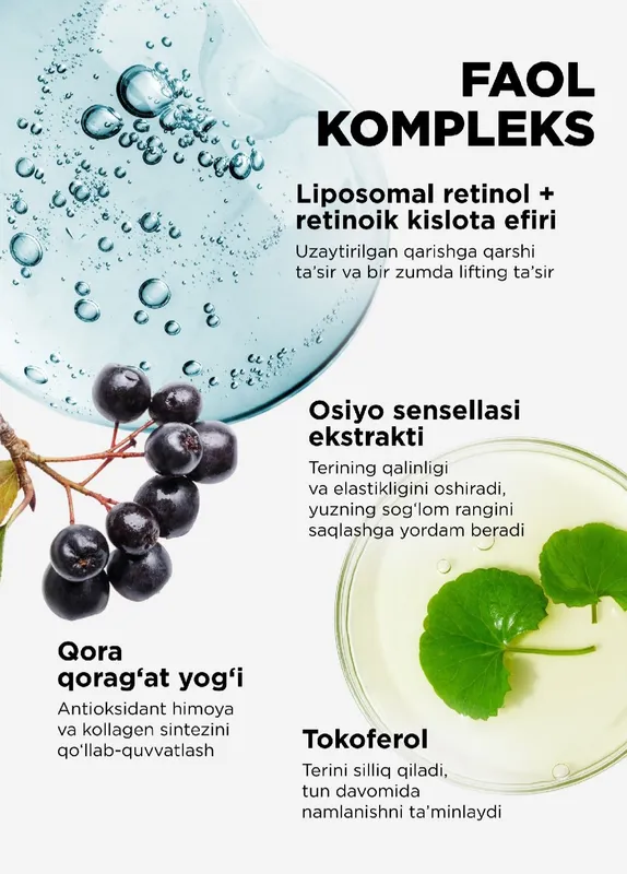 Retinol 24/7 yuz uchun kunduzgi lifting-krem 4