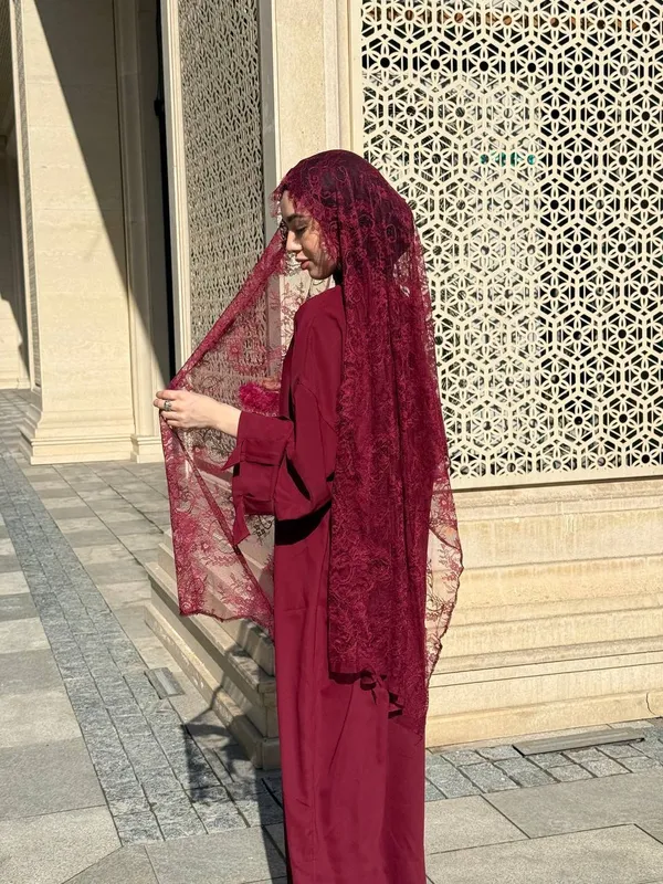 To’qko’k rangi bor abaya+rumol