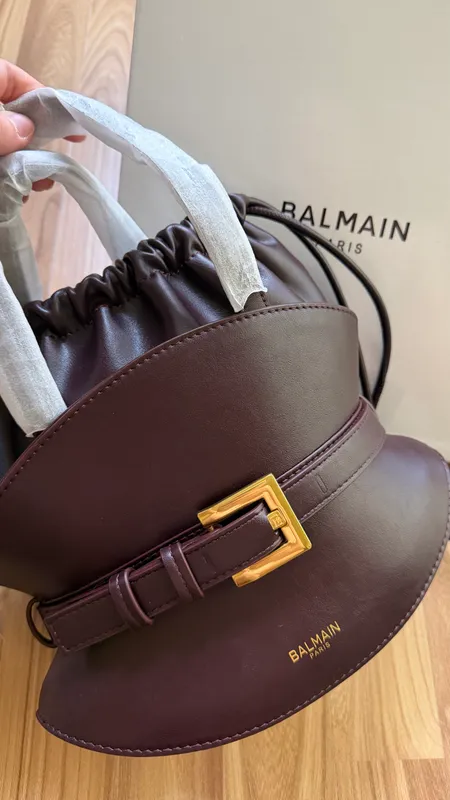 Женская сумка BALMAIN бургунди