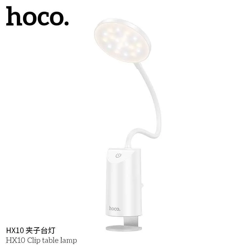Hoco HX10 Беспроводная настольная лампа с зажимом для защиты зрения — фото 5