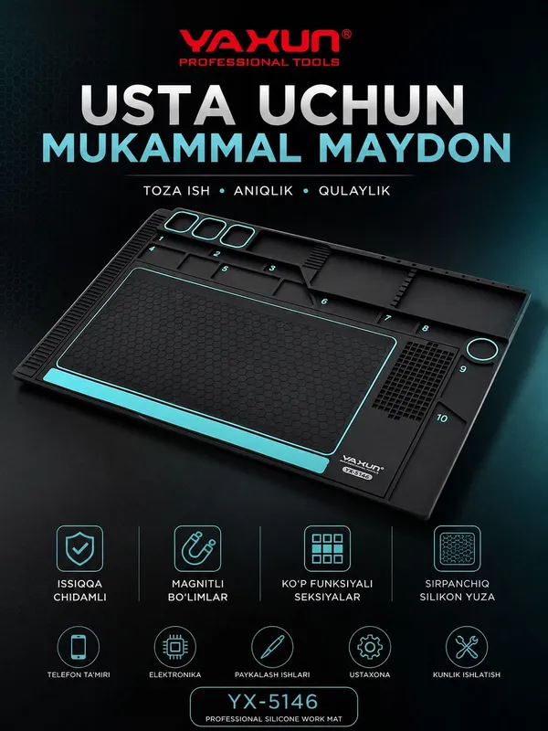 Антистатический коврик Yaxun YX-S166 для ремонта — фото 3