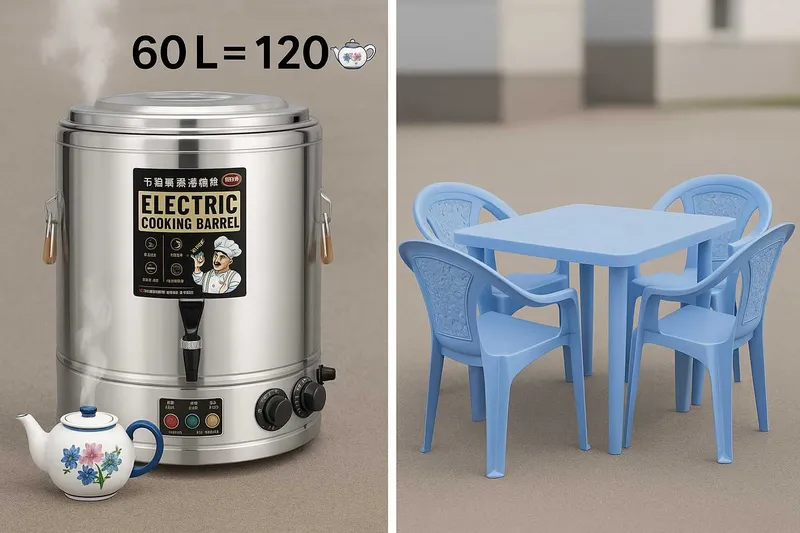 Tadbirlar uchun Elektr Samovar (super tez qaynatadi) stol stul, yangi