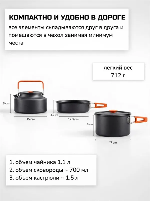 Набор посуды для пикника — фото 1