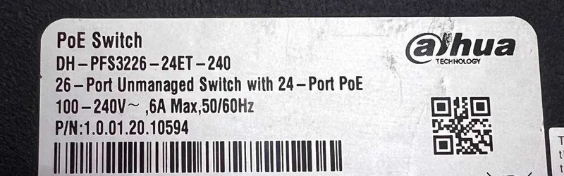 Dahua PFS3226-24ET-240 24 портовый POE свитч + 2 порта rj45 Гигабитные — фото 2