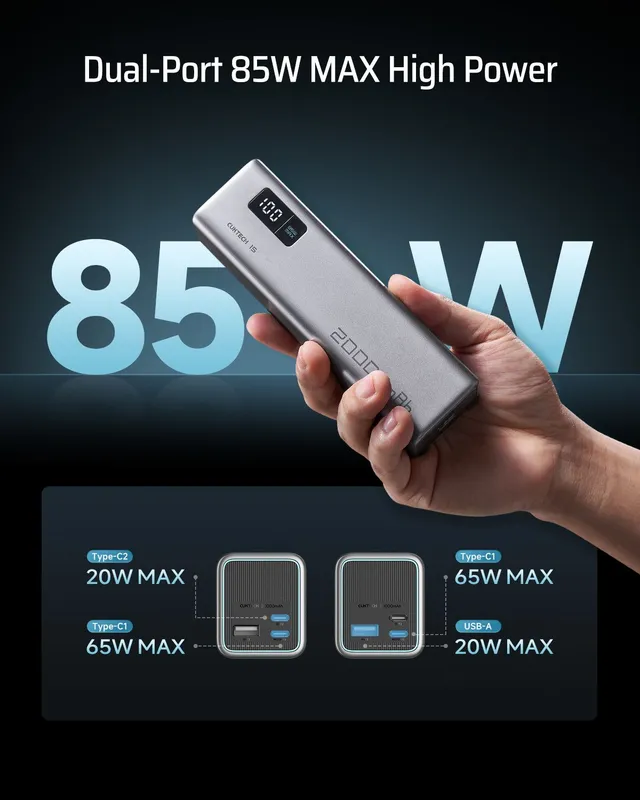CUKTECH 15 SE 100W 20000mAh Type-C pauerbank 5