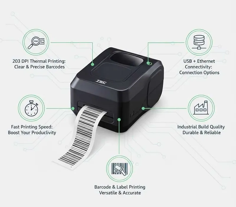 Termotransfer printer TSC TL241 / Shtrix-kod va etiketka printeri 3 Termotransfer printer TSC TL241 / Shtrix-kod va etiketka printeri 3