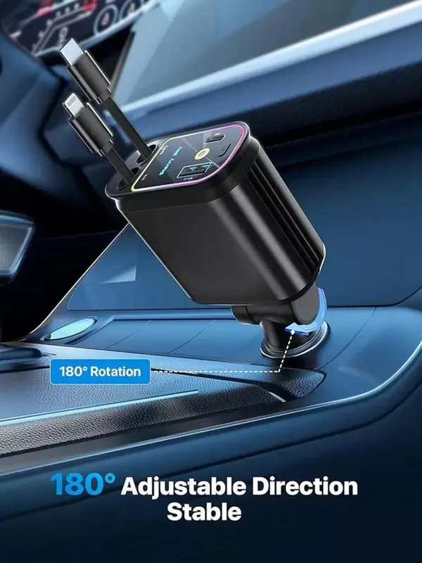 Starlight Retractable Car Charger 4-in-1 Avtomobil — фото 3