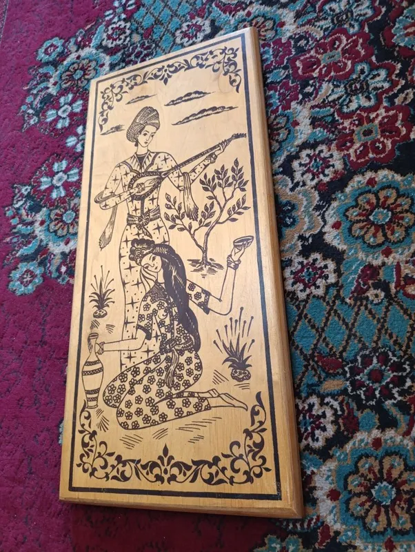 Нарды деревянные СССР ( заводские , длина 62 см ) 1