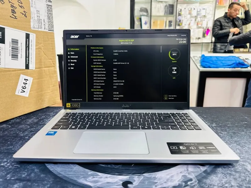 acer Aspiro Go 15 core 3 N355 DDR5 8GB 128GB SSD