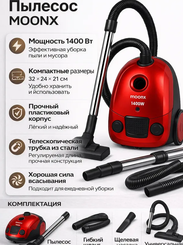 Пылесос / чангютгич / пылесос MOONX 1400 Вт Пылесос / чангютгич / пылесос MOONX 1400 Вт