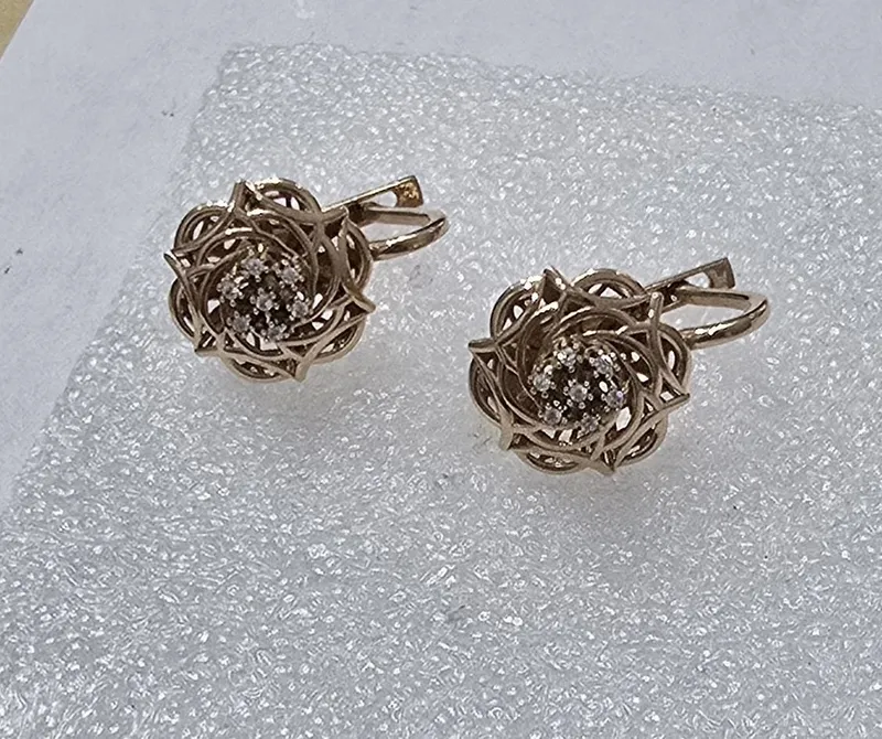 Серьги колесо. 4