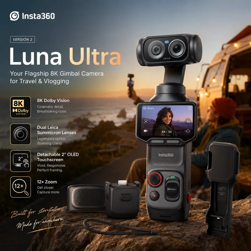 Insta360 Luna Ultra 8K Gimbal Camera /  новый — фото 2
