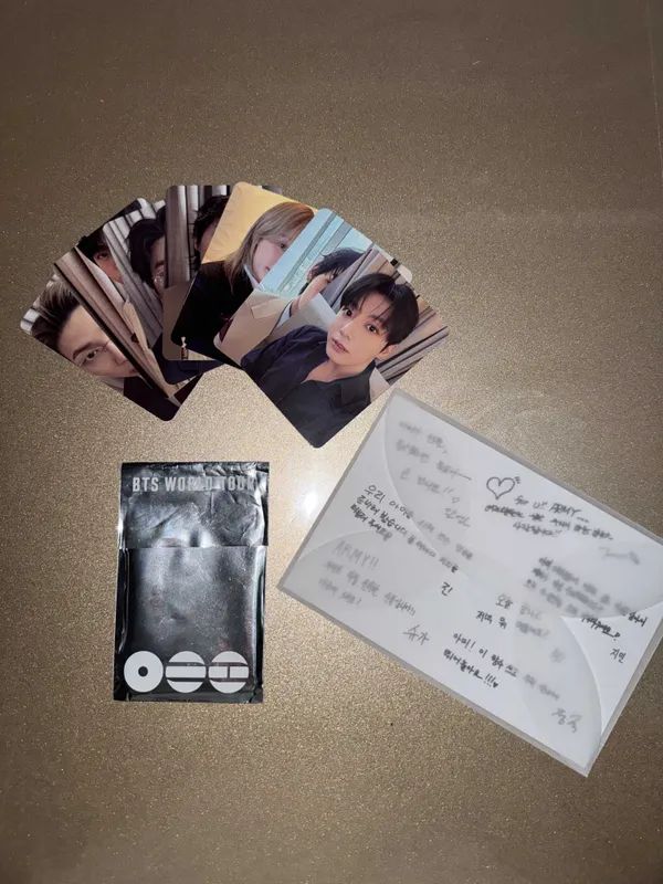 BTS ARIRANG: фотокарты 7 участников + автографы + letter. 1 набор!