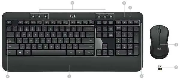 LOGITECH mk 540 Combo / Беспроводные клавиатура и мышка — фото 2