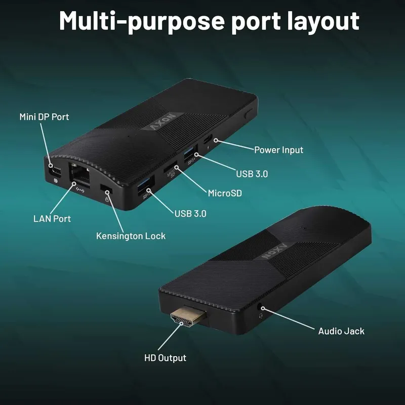 Ультракомпактный Мини Пк Mini PC Axon mini stick PC intel J4125 4/64Gb — фото 1