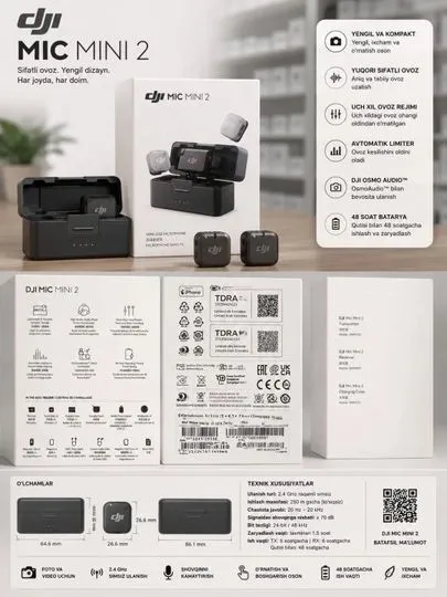 microphone dji mic mini 2 komplekt 2 microphone dji mic mini 2 komplekt 2