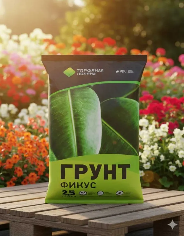 Грунт для фикусов Торфяная Поляна 2,5 литра