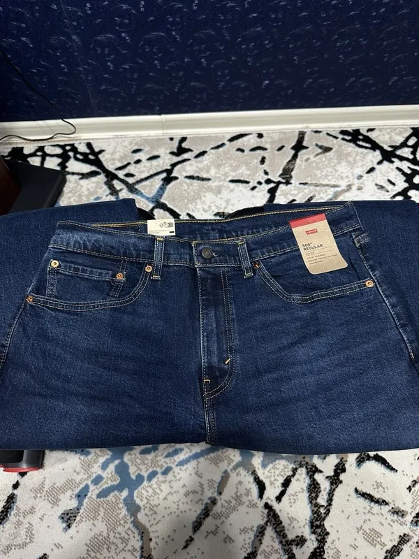 Джинсы Levi's 505 regular fit.р. 36/32. — фото 4