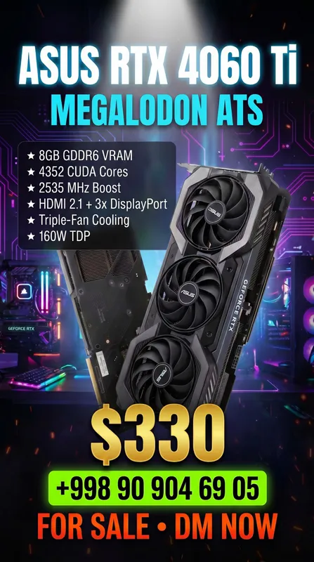 Asus Ats rtx 4060ti megaladon