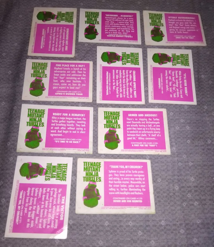 Вкладыши карточки "Черепашки-ниндзя" TOPPS 1990 3 Вкладыши карточки "Черепашки-ниндзя" TOPPS 1990 3