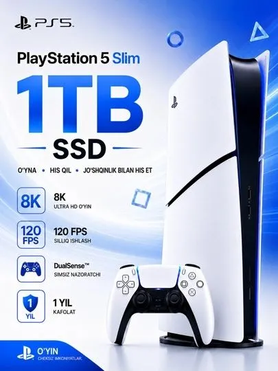 Sony PlayStation 5 1TB Digital Edition o'yin konsoli, oq — фото 5