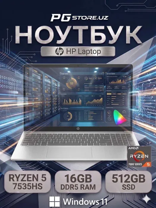 HP Laptop 15 AMD Ryzen 5 7535HS 16/512 GB 15.6″IPS 1 HP Laptop 15 AMD Ryzen 5 7535HS 16/512 GB 15.6″IPS 1