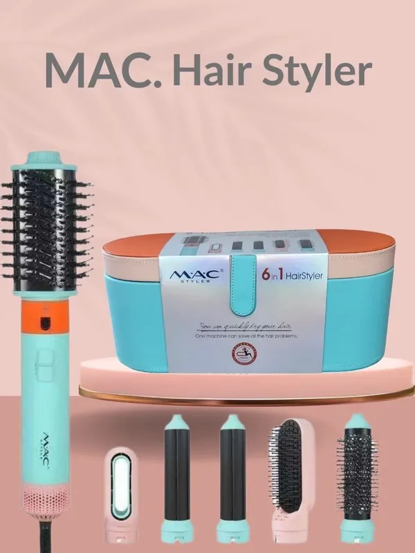 Фен Mac stayler Фен стайлер для укладки и сушки волос, 6 в 1 Доставка — фото 4