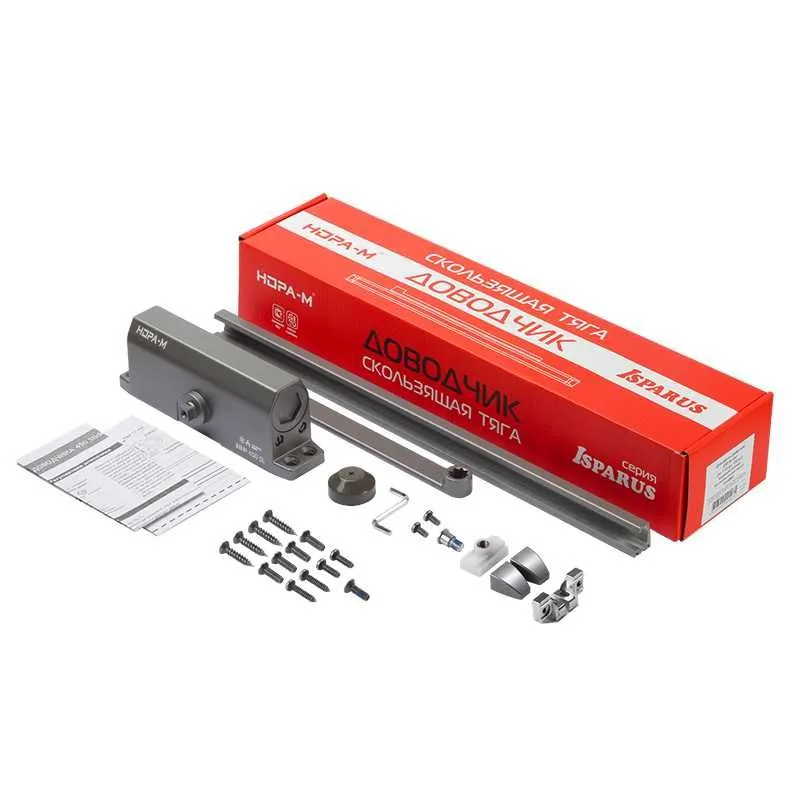 Доводчик дверной 450 Slider ISPARUS от 110 до 150 кг ,цвет графит — фото 1