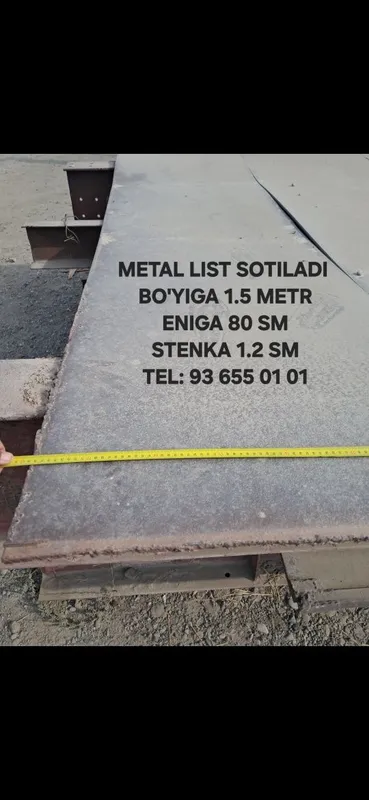 Metal list sotiladi ishlatilgan