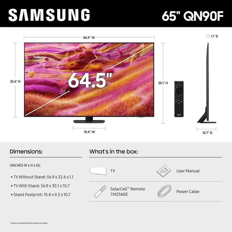Samsung Neo QLED MINI LED 65QN70F/ 65QN80F/ 65QN85F/ 65QN90F (2025) — фото 3