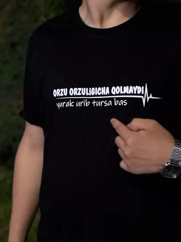 Futbolka "Orzular orzuligicha qolmaydi" — фото 2