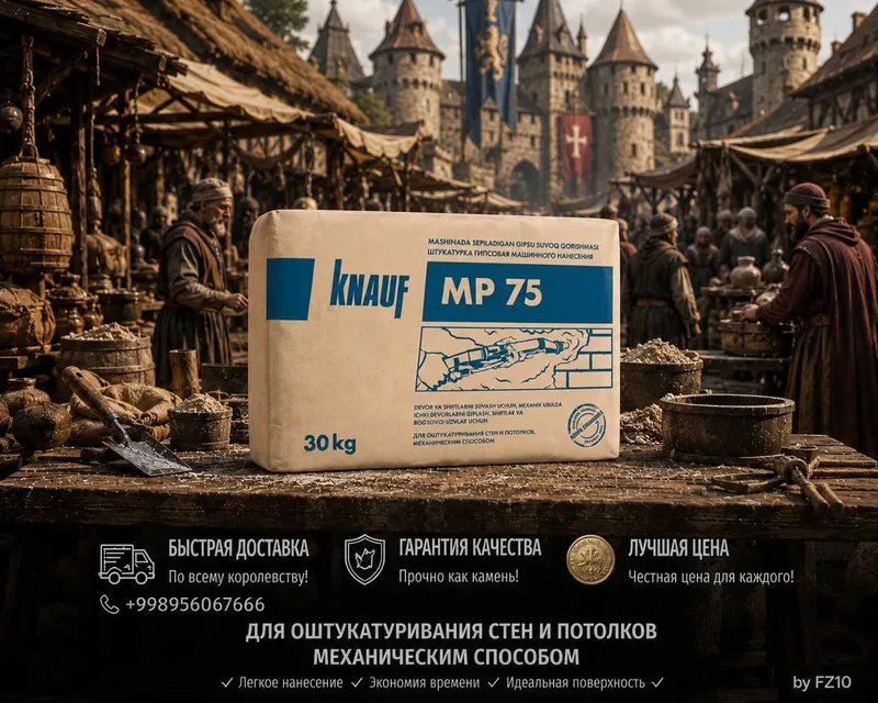 Knauf MP-75(Кнауф мп-75) — это универсальная гипсовая сухая смесь