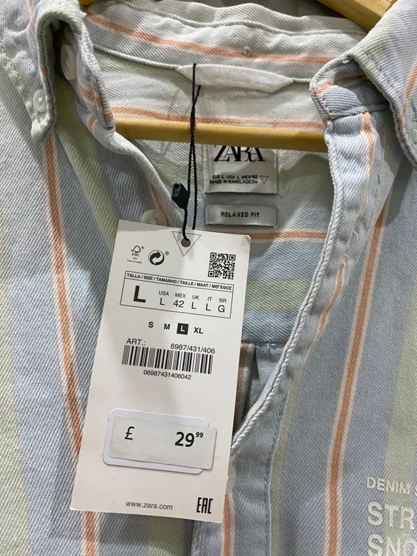 Рубашка Zara размер M/L London 3 Рубашка Zara размер M/L London 3