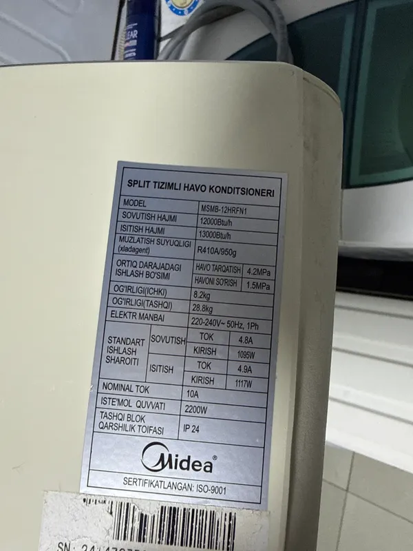 Midea konditsioneri shoshilinch sotiladi 2