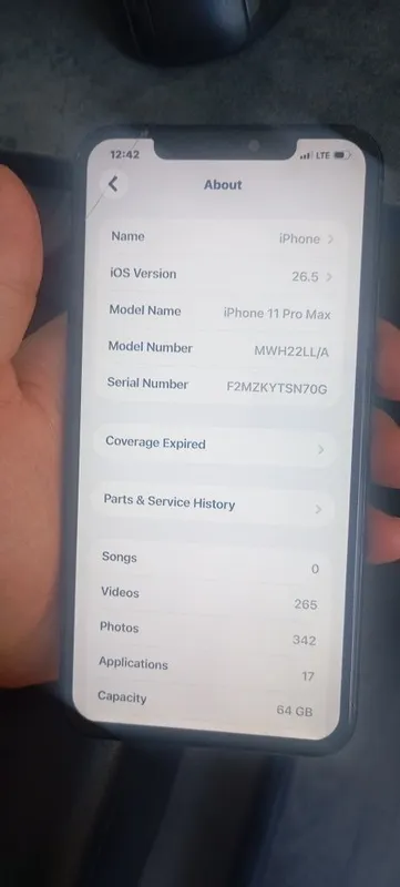 iPhone 11 pro max telefoni. Xotirasi 64 GB GP 1