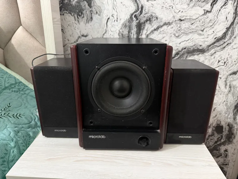 Акустика Microlab 2.1 в деревянном корпусе