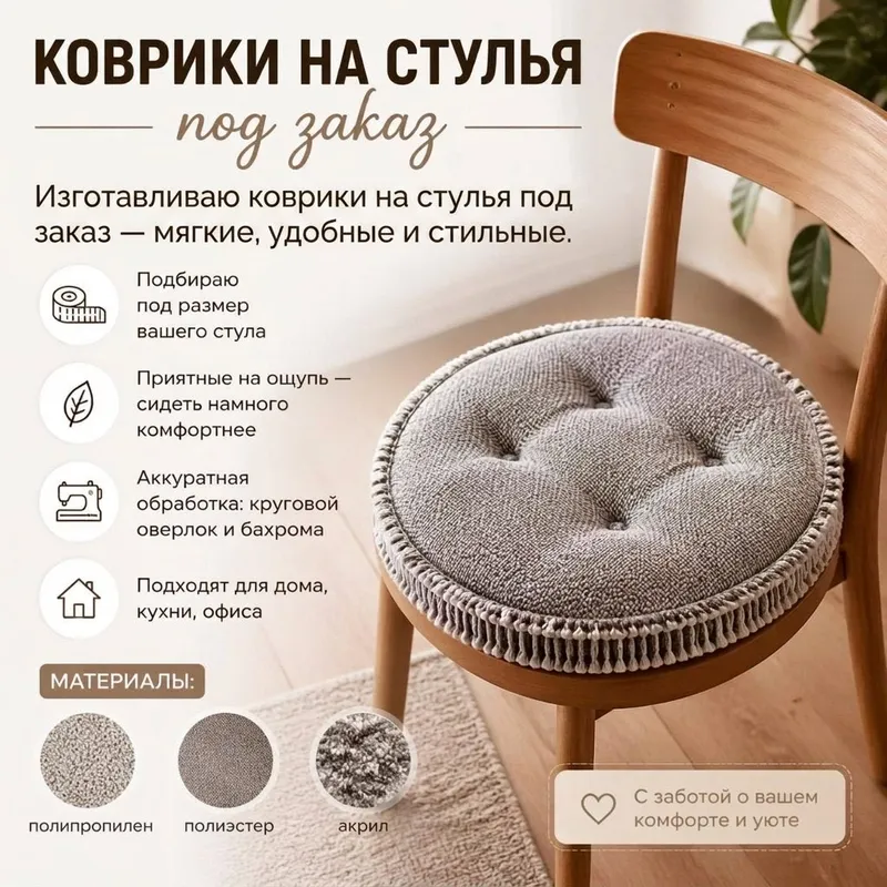 Коврики на заказ для стульев