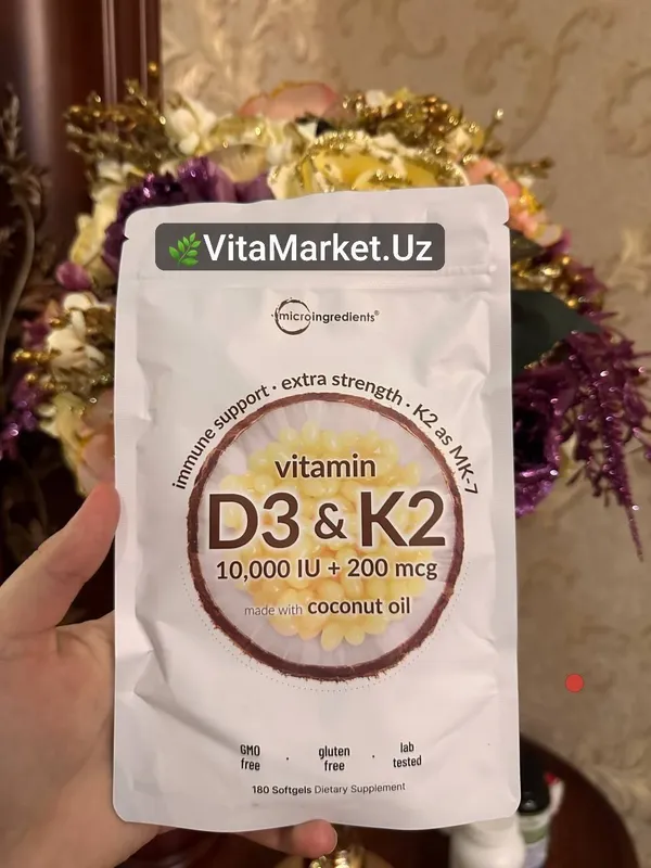 Vitamin d3+k2,10.000IU,300/180 tali,micro ingredients — фото 3