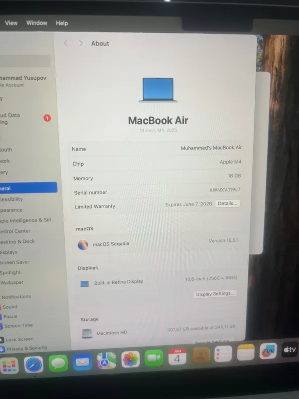 Macbook air M4