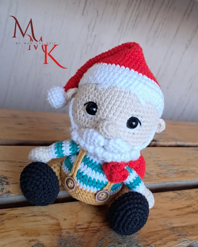 Дед Мороз (вязаная игрушка) 6