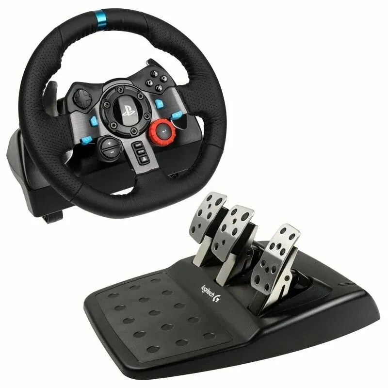 Logitech G29 игровой руль с педалями для реалистичных гонок. — фото 1