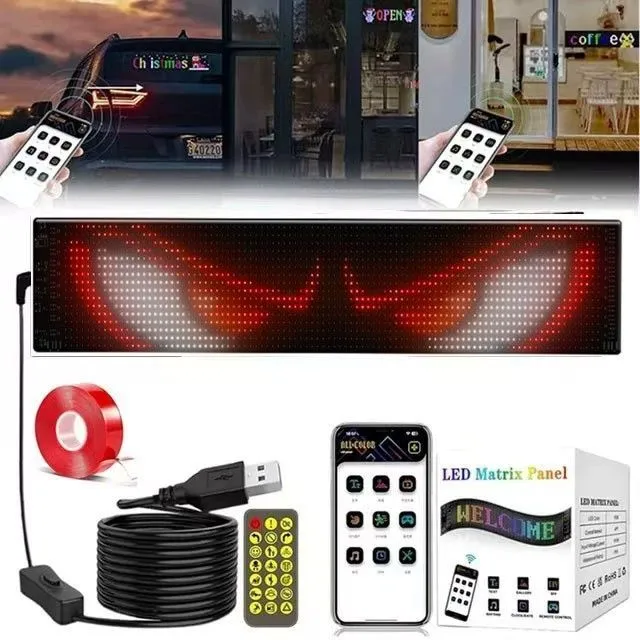 LED Матрикс Панель с Анимацией Глаз для Грузовиков и Авто — фото 3