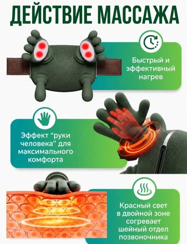 Массажёр для шеи и плеч с функцией нагрева — фото 1