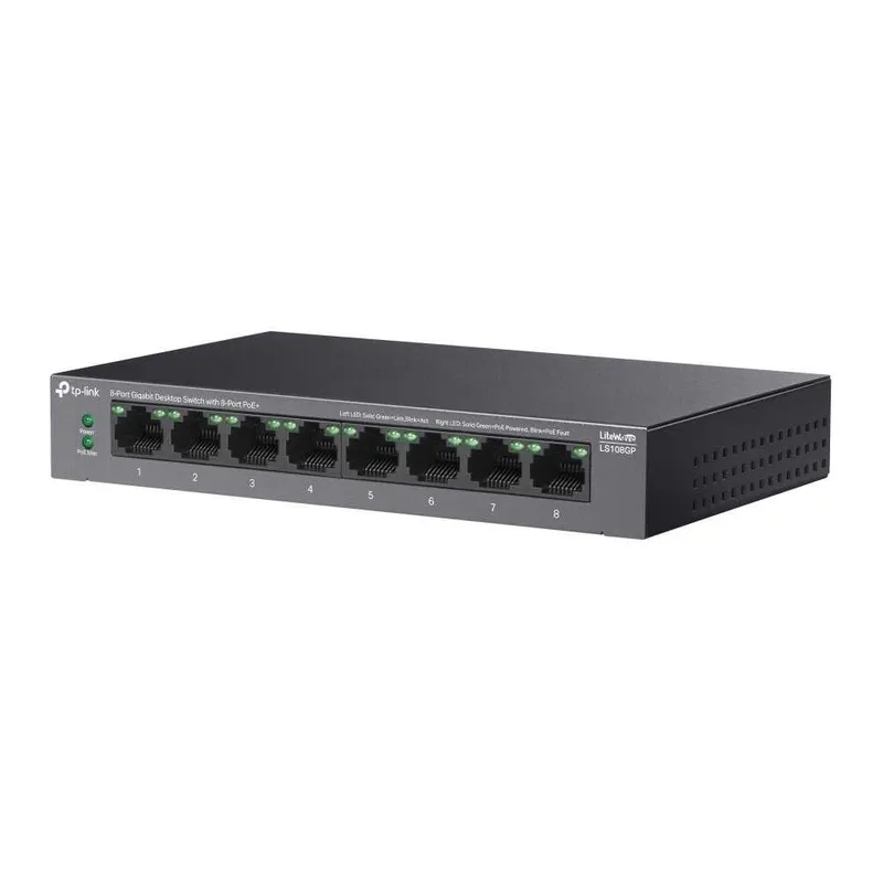 Tp Link LS108GP |8-портовый PoE+ гигабитный настольный коммутатор — фото 2