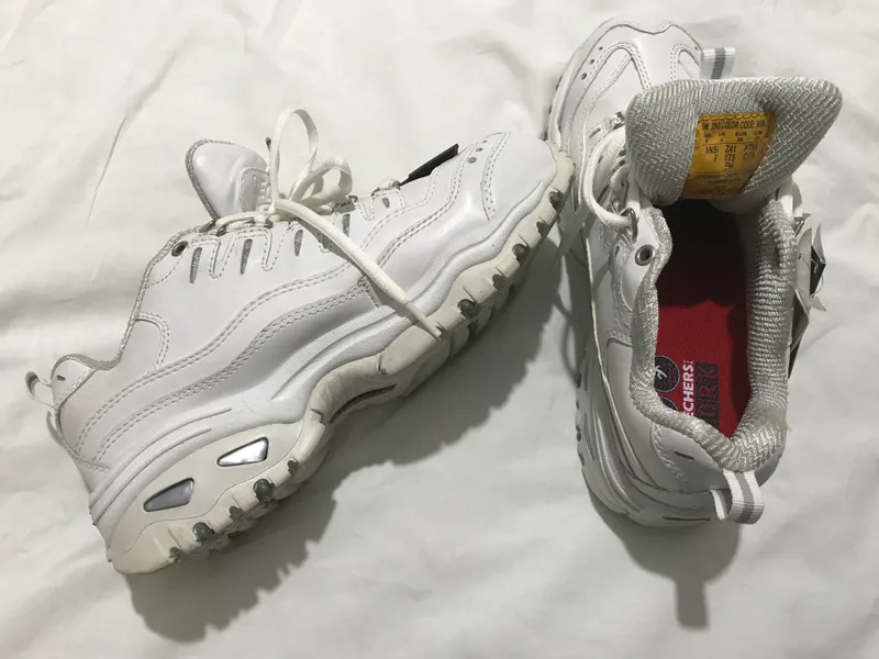 Белые кроссовки унисекс с укрепленным носком Skechers 8 — фото 2