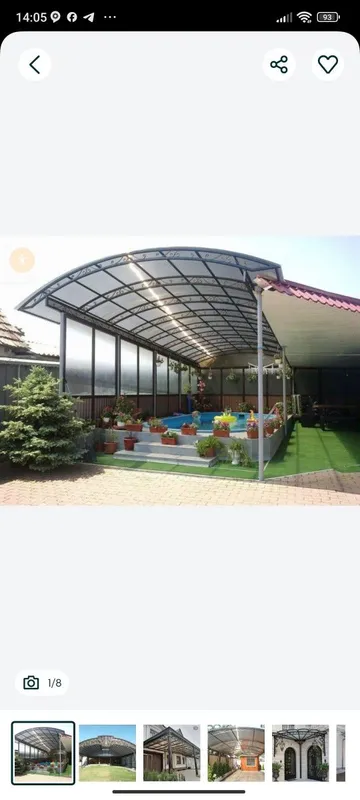Навес металлоконструкции лексан изготовление в срок. Качественно — фото 2