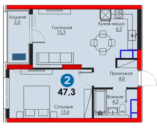 Квартира у озера на Рохате!  Ипотека, рассрочка — фото 1