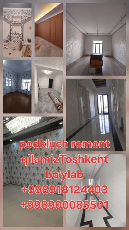 Kvartira remont ishlarini qilamiz Shpaklopka.Aboy.laminat gipsakarton. 1 Kvartira remont ishlarini qilamiz Shpaklopka.Aboy.laminat gipsakarton. 1
